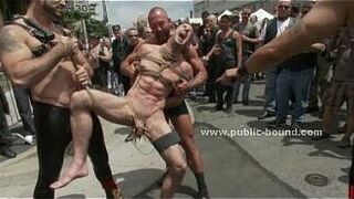 Gay hunk in leash spanking and t. in extreme gay gangbang sex porn video